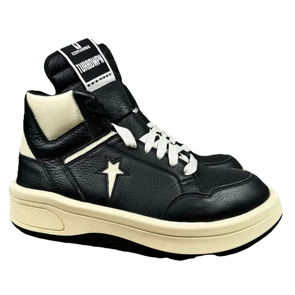Converse x Rick Owens DRKSHDW TURBOWPN Mid Black Cloud Cream Mens 11.5 Womens 13